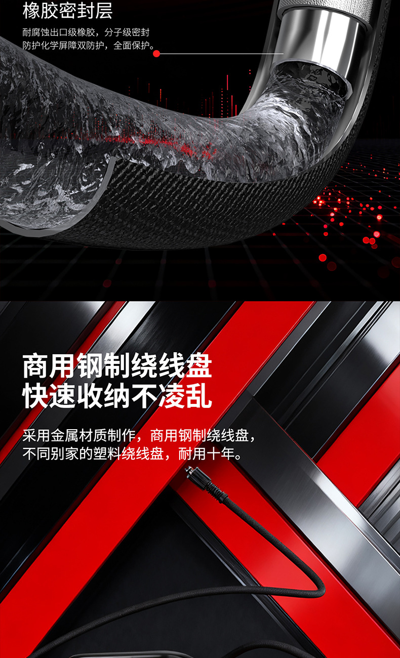 Black Cat High-Pressure Car Washing Machine for Home Use 220V Commercial Cleaning Machine Car Wash Shop Dedicated Booster Water Gun Pump