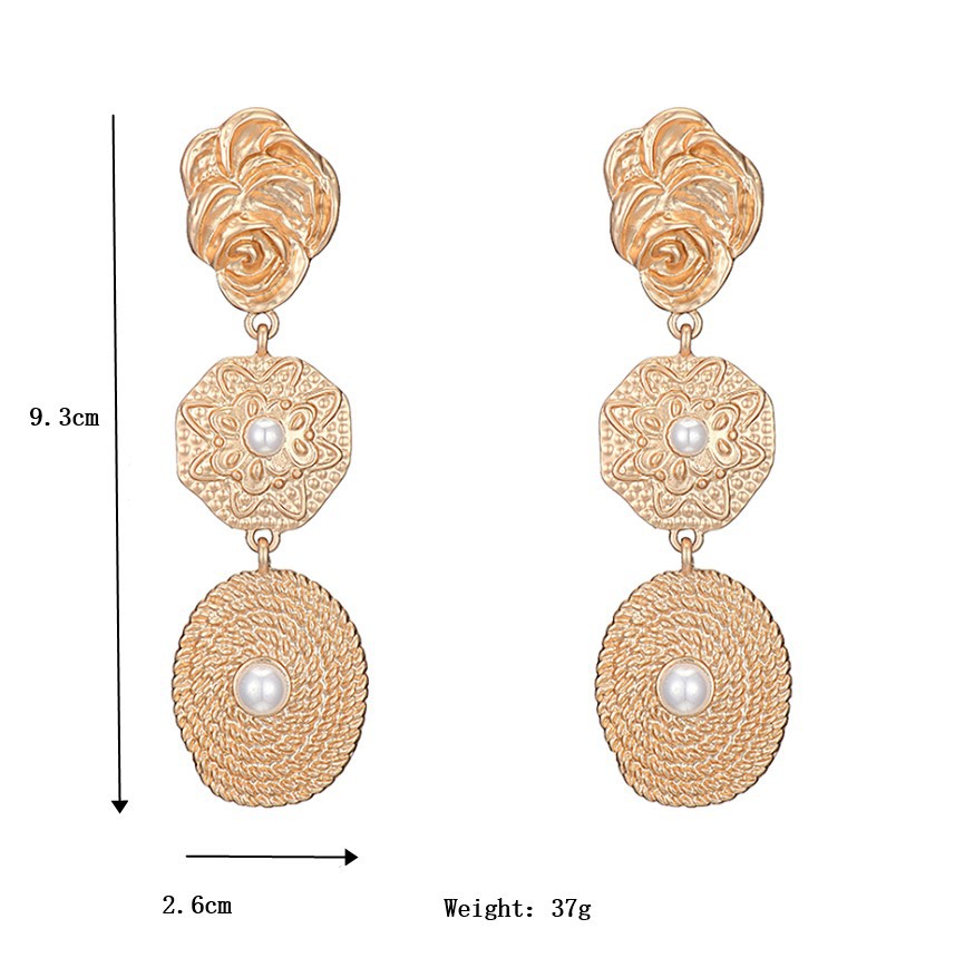 Alloy Long Pearl Earrings display picture 1