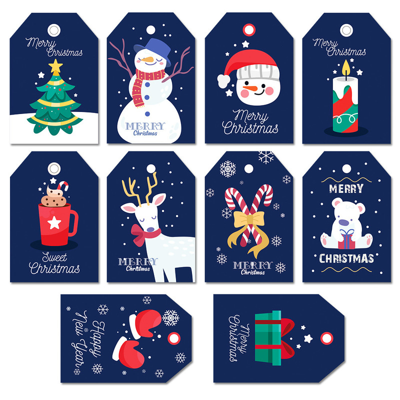 Christmas card painted 2022 cross-border new gift packaging listing party decoration gift card Christmas tag