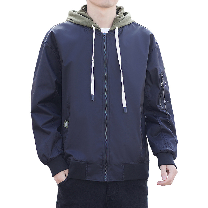 2023 otoño invierno nueva chaqueta chaqueta hombre falso dos piezas chaqueta casual chaqueta tendencia versátil chaqueta casual