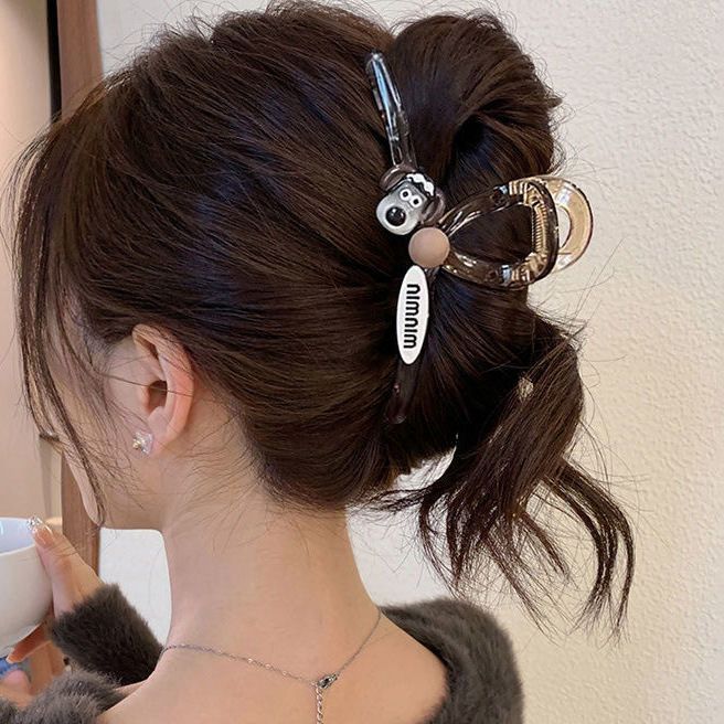 女性用のキュートでかわいいクマのヘアクリップ、2025年の新しいハイエンドのサメのヘアクリップ、後頭部のヘアクリップ、ヘアクリップ|undefined