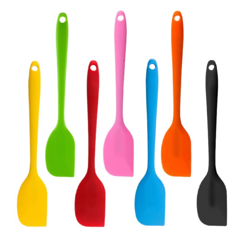 Cross-Border Spot Solid Color Large Scraper All-Inclusive Thickened Mixing Baking Tool Silicone Scraper Cake Cream Spatula