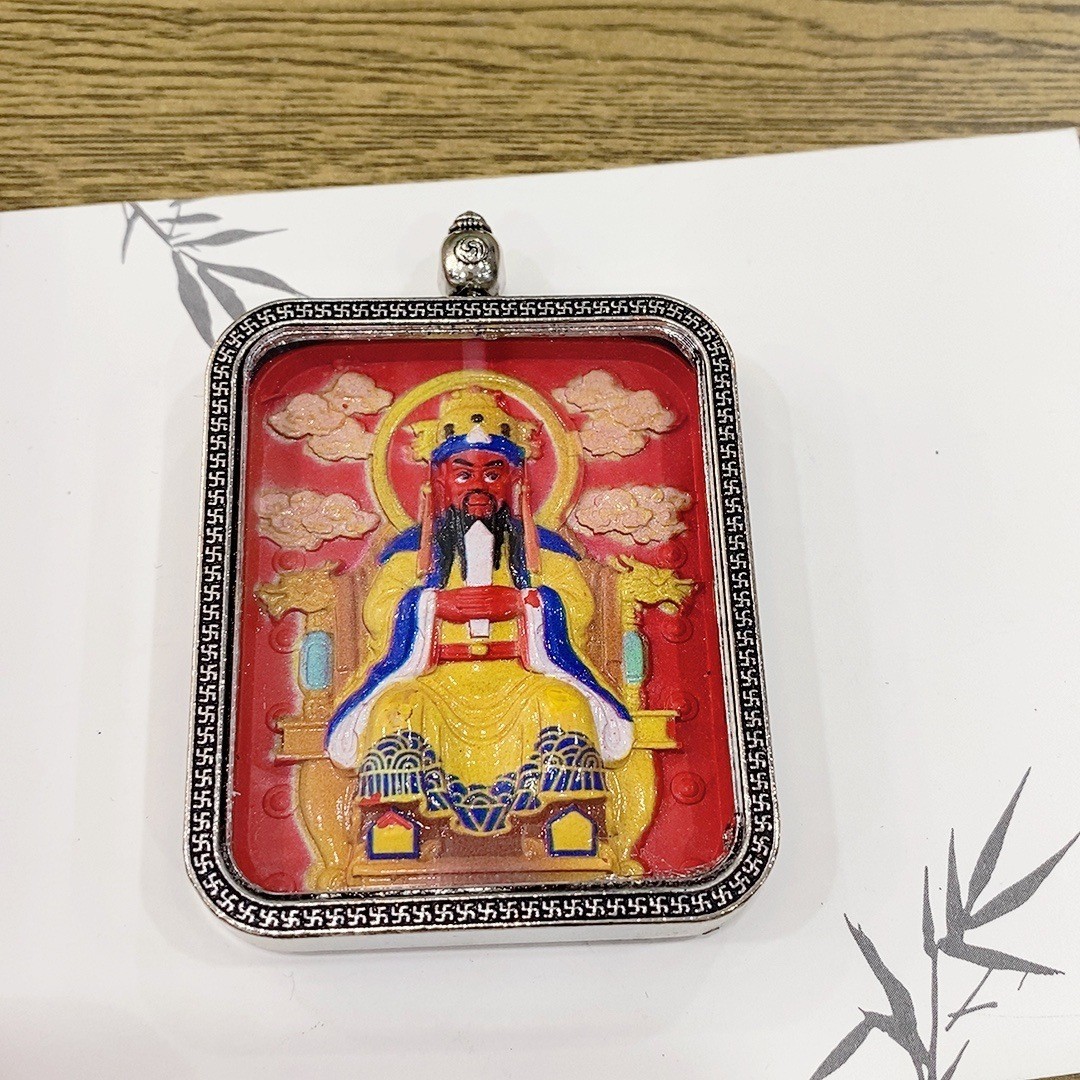 Cinnabar powder painted Five Ye Tangka Gawu Box Pendant, New Chinese style Pendant for the Year of t