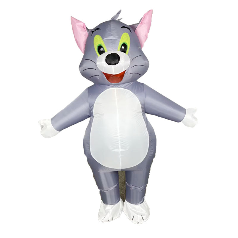 Fábrica transfronteriza gato y ratón dibujos animados muñecas inflables Halloween espectáculo comercial crucero caminando espectáculo escenario ropa de props