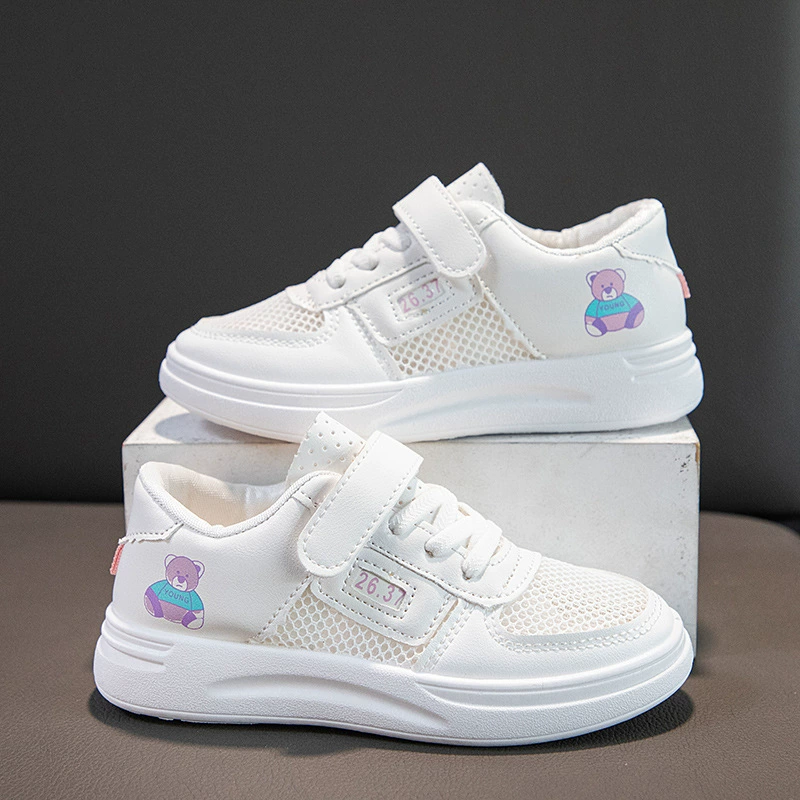 Детские маленькие белые туфли дышащие мужские и женские туфли