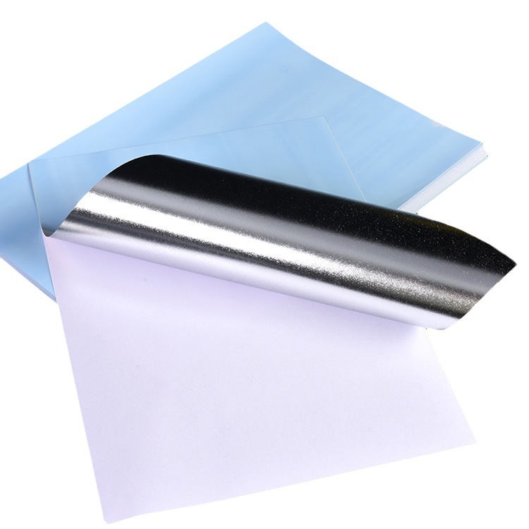 Amazon holográfica imprimible a prueba de agua A4 plata brillante etiqueta adhesiva Matte Ink Jet impresión láser PET adhesivo