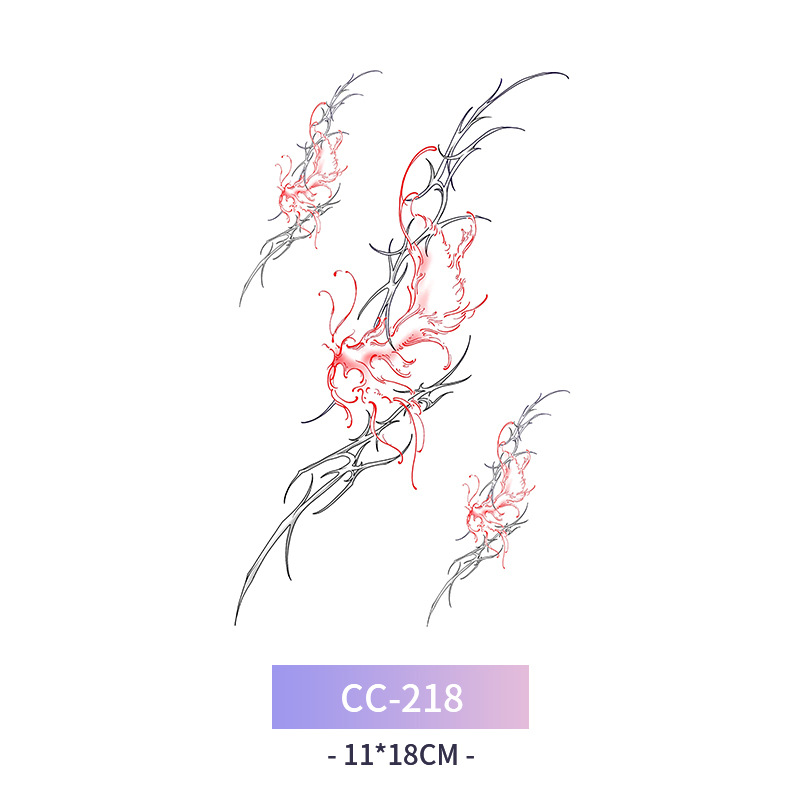 Transfronterizo en stock al por mayor de halloween colorido mariposa tatuaje pegatinas simulación sangrienta cicatriz pegatinas divertidas pegatinas impermeables