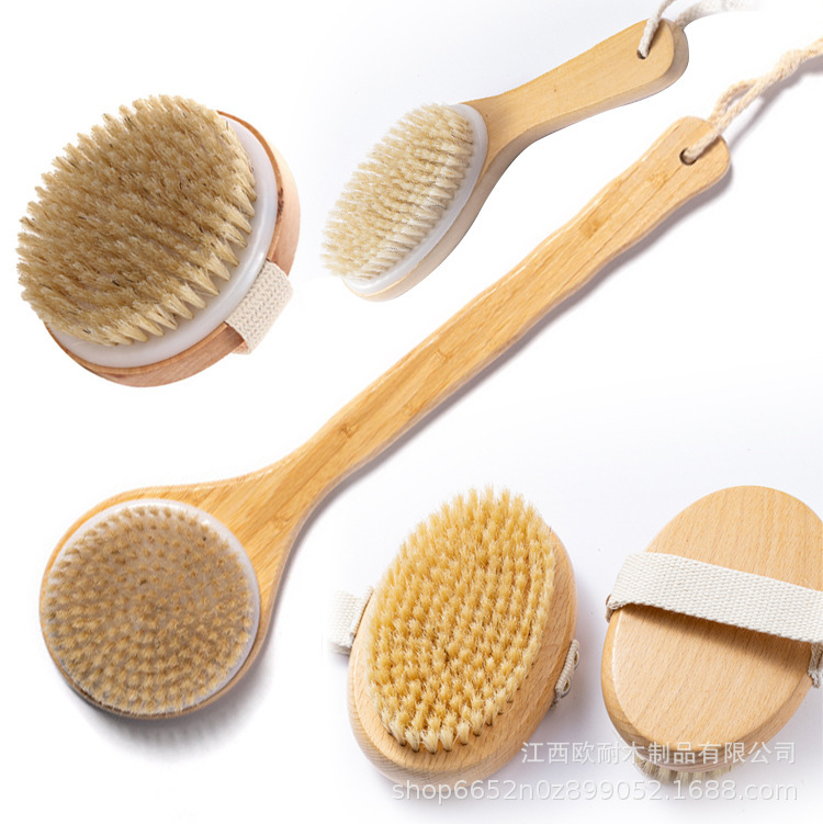 Wooden bristle bath brush exfoliating dry body brush Amazon hot wooden brush long handle brush manufacturers wholesale Wooden bristle bath brush exfoliating dry body brush Amazon hot wooden brush long handle brush manufacturers wholesale