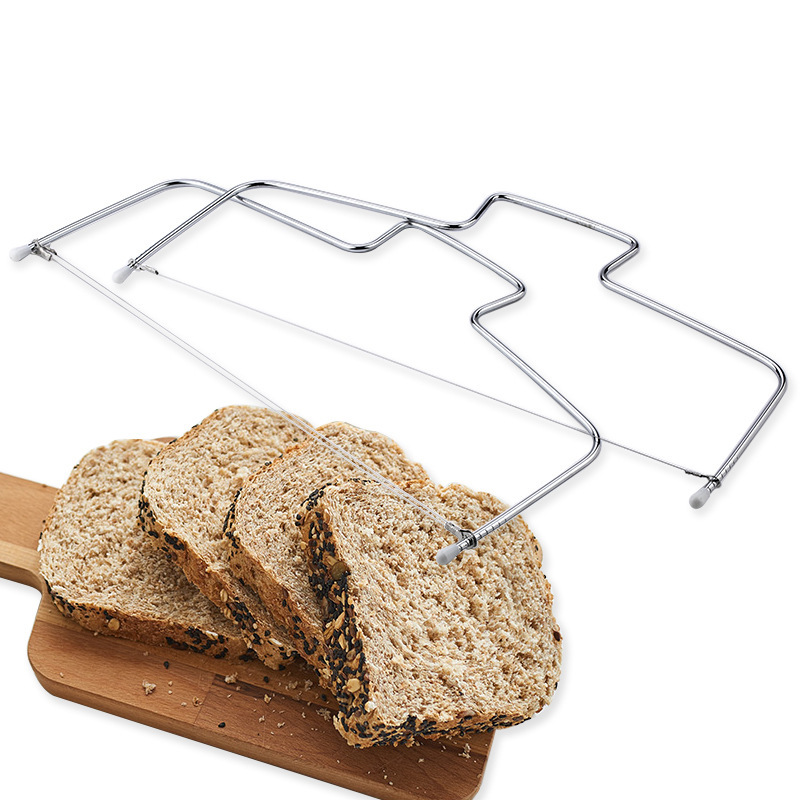Cross-border 304 stainless steel cake layering machine bread toast slice single and double line splitter baking tools wholesale