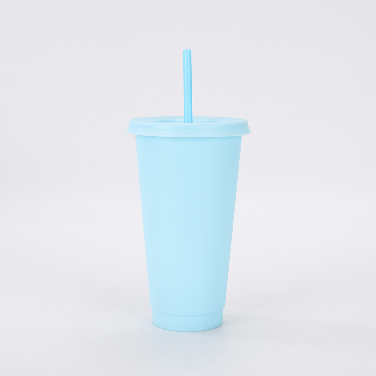 Transfronterizos de suministro directo de color sólido color PP material taza de bebida directa alta capacidad de 24oz taza de paja de plástico