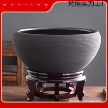 养鱼水缸古法鱼缸金鱼缸陶瓷水缸造景摆件大号睡莲缸荷花盆乌龟缸