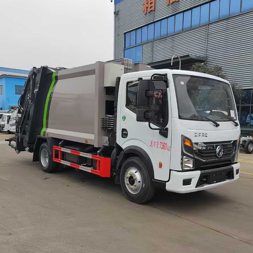 东风多利卡7方压缩垃圾车小区物业街道市政环卫垃圾转运车厂家