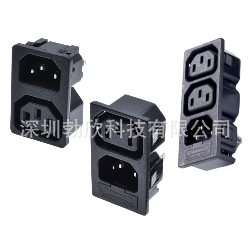 AC电源插座WD-200公座 母座 插座 一公一母座 卡式公母座