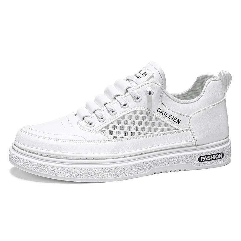 Zapatos de moda para hombres 2026 nuevos deportes transpirables en verano zapatos de tablero blanco para jóvenes pedalean zapatos casuales image 6