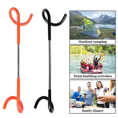 Hook camping double hook camping light pole hook stainless steel pig tail storage multi-functional universal hook S type