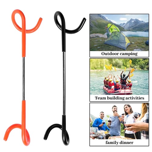 Hook camping double hook camping light pole hook stainless steel pig tail storage multi-functional universal hook S type