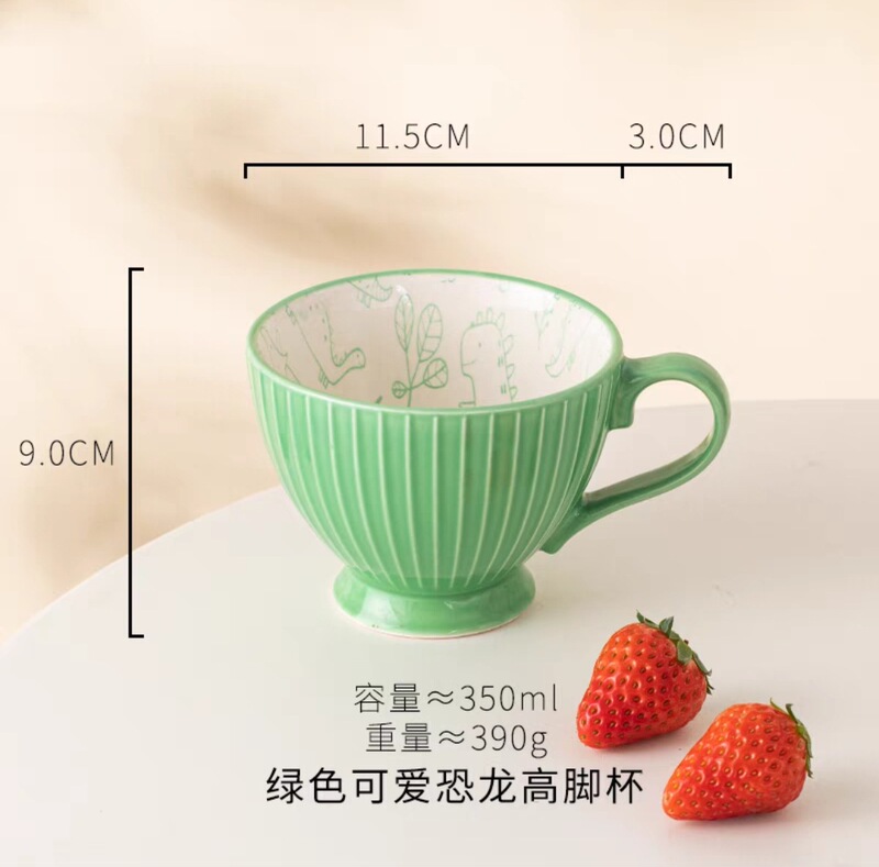 大容量朝食カップオート麦コーヒー牛乳カップかわいい大腹カップ陶磁器マグカップ麦カップコップコップ|undefined