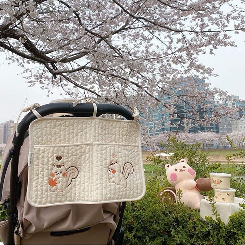 ins Korean crib storage hanging bag stroller bag diaper diaper bottle baby toy storage bag storage bag