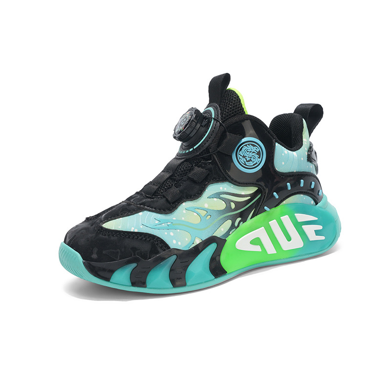 Zapatos para niños otoño 2025 nuevo grupo de baloncesto antideslizante con suela suave zapatos deportivos casuales para niños zapatos de carrera versátiles