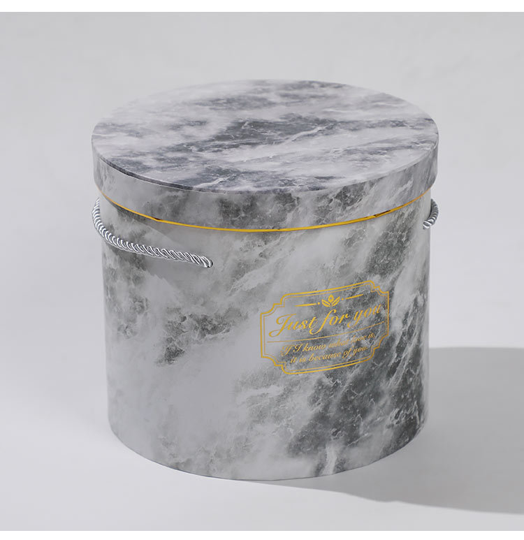 Día de San Valentín chino flor caja redonda cilindro portátil con cubo Mini cubo de la flor caja de regalo en stock