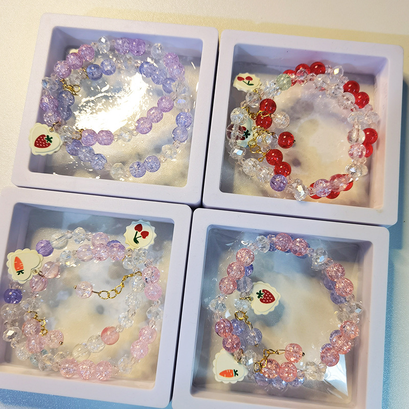 Sweet Fruit Glass Beaded Stoving Varnish Womenu0027S Bracelets 1 Piece