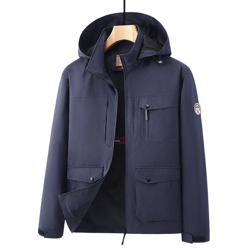 Jacket Fleece Thickened Casual Outdoor Hooded Large Size Jacket Men's Jacket Autumn_viptrois.com