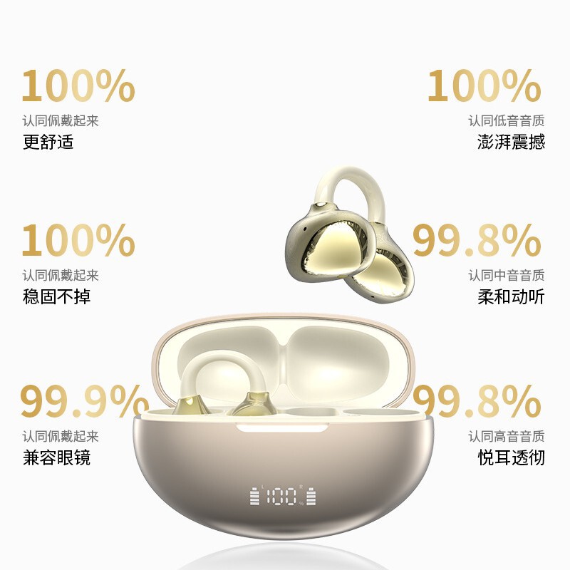 2026 New Model Q108 Bluetooth Earphones Wireless Ear Clip Type Wireless Bluetooth Earphones Ultra-Long Battery Life Earphones Bluetooth