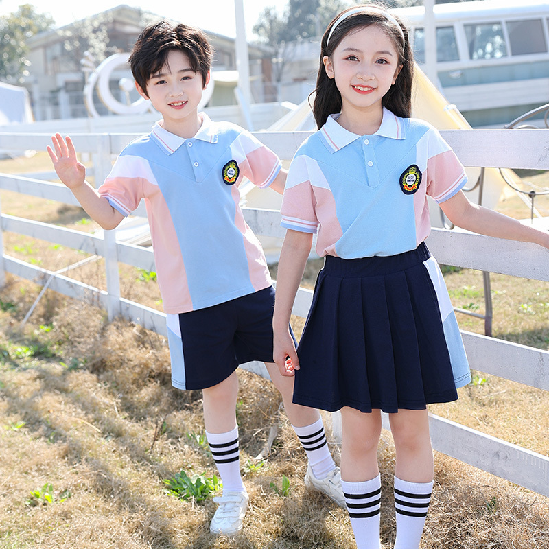 Children's summer uniform for kindergarten graduation photos, sports day class uniform, children's school uniform, primary school performance attire