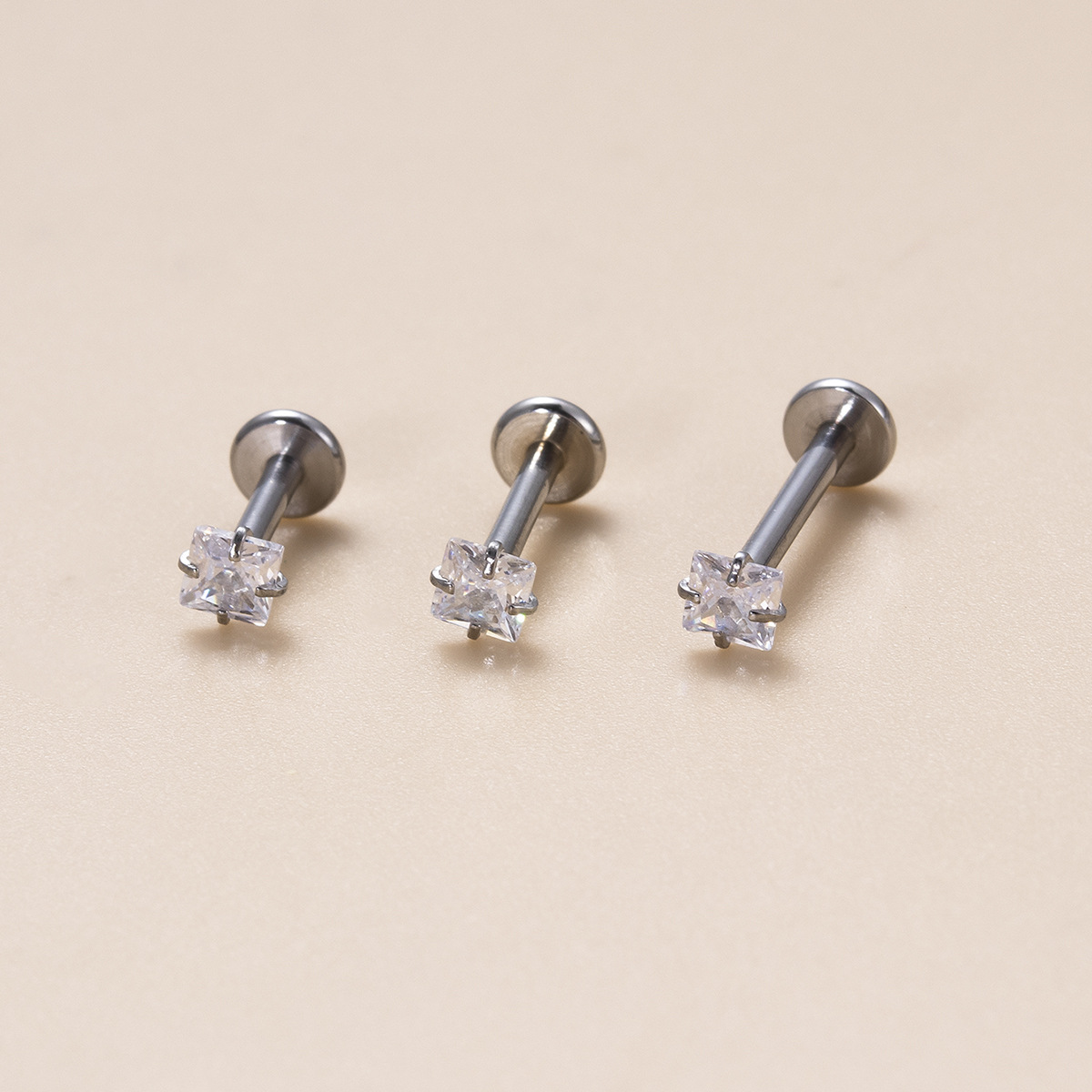 2PCS 1,2X6/8/10X3MM Liebe Platz Fünf-Punkt-Stern Runde Zirkon Edelstahl interne Gewinde Lippe Earbone Nagel_voghion.com