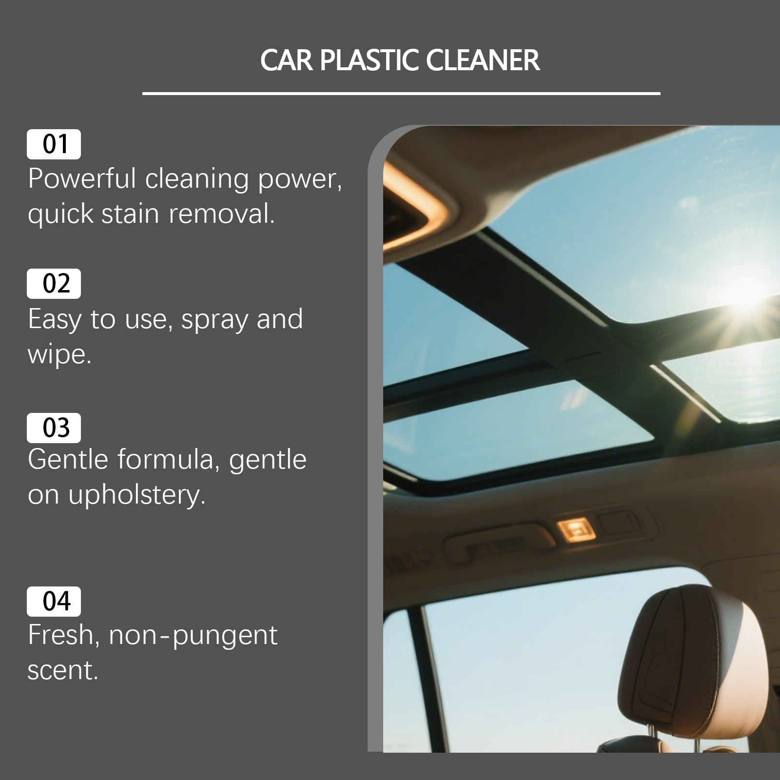 Homonth Car Interior Cleaning Spray Maintenance Renovation Interior Surface Cleaning and Decontamination Universal Cleaner
