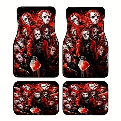 Two-Piece Set Water-Absorbent and Stain-Resistant Floor | Avtomobil döşəmə paspasları - horror-12-3344cm-two-piece-pack