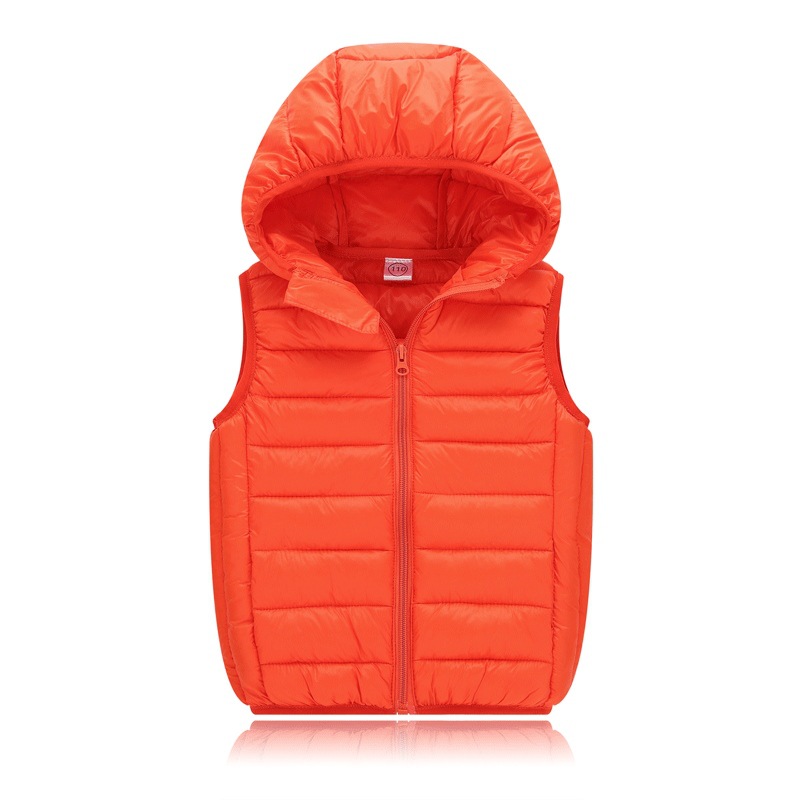 Chaleco de algodón ligero para niños Chaleco de bebé chaleco para niños niñas chaleco exterior con capucha para niños entrega de una pieza