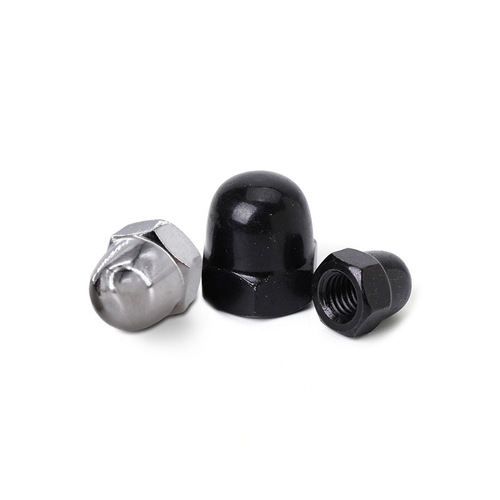 Iron nickel-plated round head cap nut M3 black zinc-plated semi-round head hexagonal one-piece cap nut white zinc-plated ball head nut