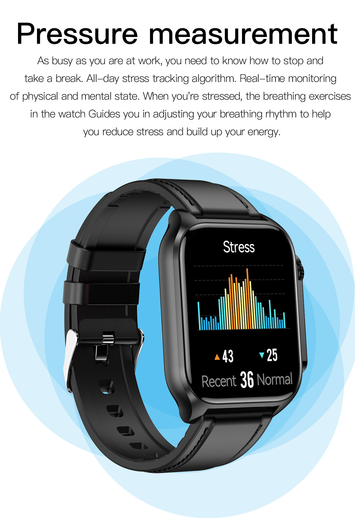 TK12 smartwatch: Blood sugar, Bluetooth call, heart rate, blood oxygen, blood pressure, electrocardiogram detection, step-counting fitness band undefined
