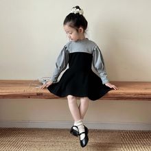 女童小中童连衣裙裙子秋装新款韩版洋气宝宝儿童童装春秋长袖公主