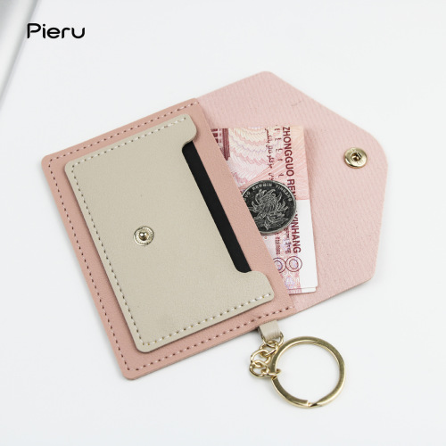 Cross-border new creative fashion small card holder for women, candy-colored keychain accessories, student bus card case, wholesale