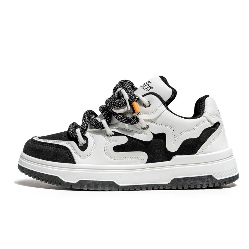 Sports sneakers for leisure, universal trend white shoes for beloved, autumn