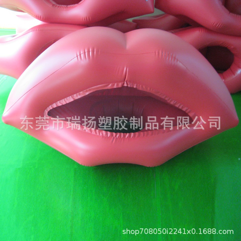 外贸爆款 充气嘴唇浮排 充气玫瑰金嘴唇浮排泳圈 可定 作LOGO