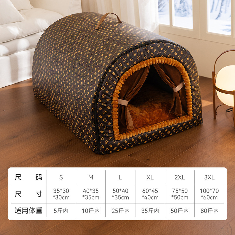 Otoño y invierno nuevo estilo de lujo perros, perros de madera dorada, perros de casa, perros de gato, perros de gato, perros de mascotas transfronterizas