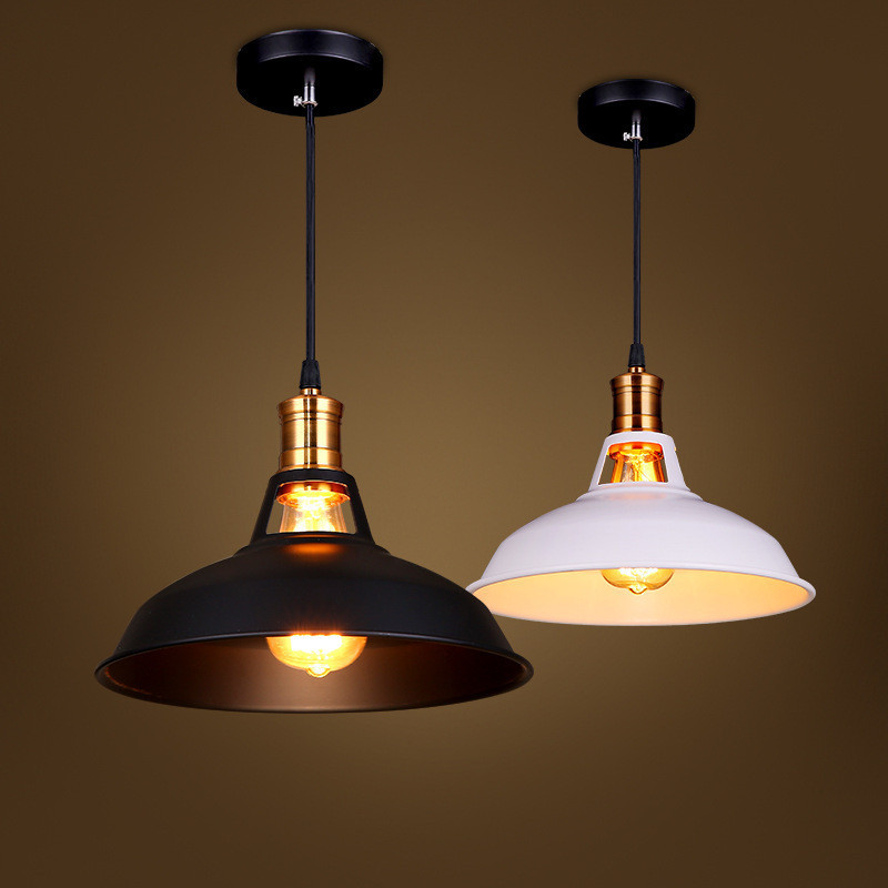 复古工业风灯罩吊灯客厅吧台餐桌灯创意锅盖奶茶蛋糕火锅店小吊灯