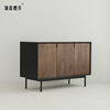 北美黑胡桃餐边柜全实木橡木日式储物边柜现代简约轻奢碗柜玄关柜|ms