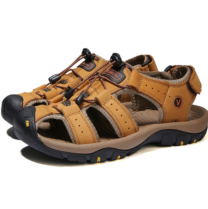 Sandalias Playeras Cerradas para Hombre Transpirables de PU y Caucho image 4