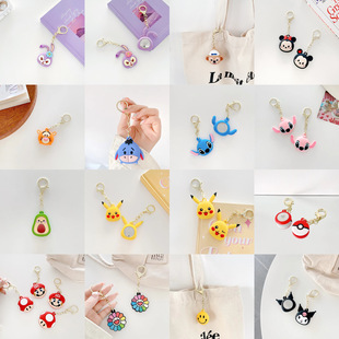 Cute iPhone Apple Tracker Protective Case Airtag Anti-Lost Device Storage Box Cartoon Silicone Soft Case Suitable