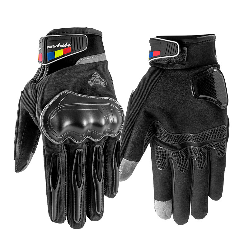 Tribe de carreras motocicleta guantes de montar primavera y otoño hombres y mujeres dedo completo resistente a la caída de la bicicleta motocicleta GST38
