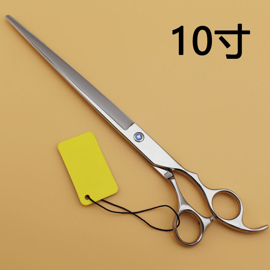 10寸 手型 宠物美容剪刀 修毛剪 直剪 弯剪 宠物用品批发