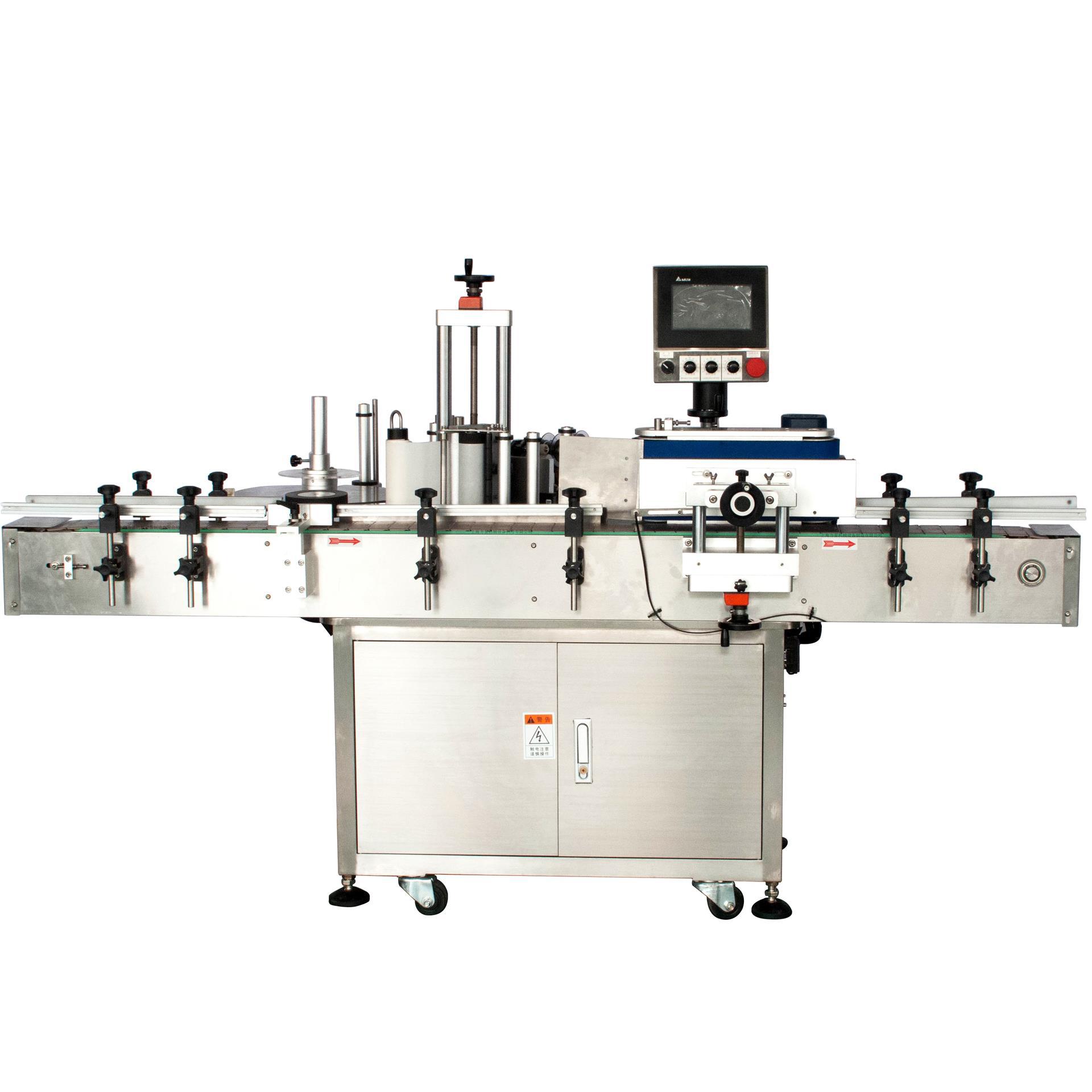 全自动双面贴标机 消毒液饮料玻璃瓶贴标机 立式圆瓶不干厂直销