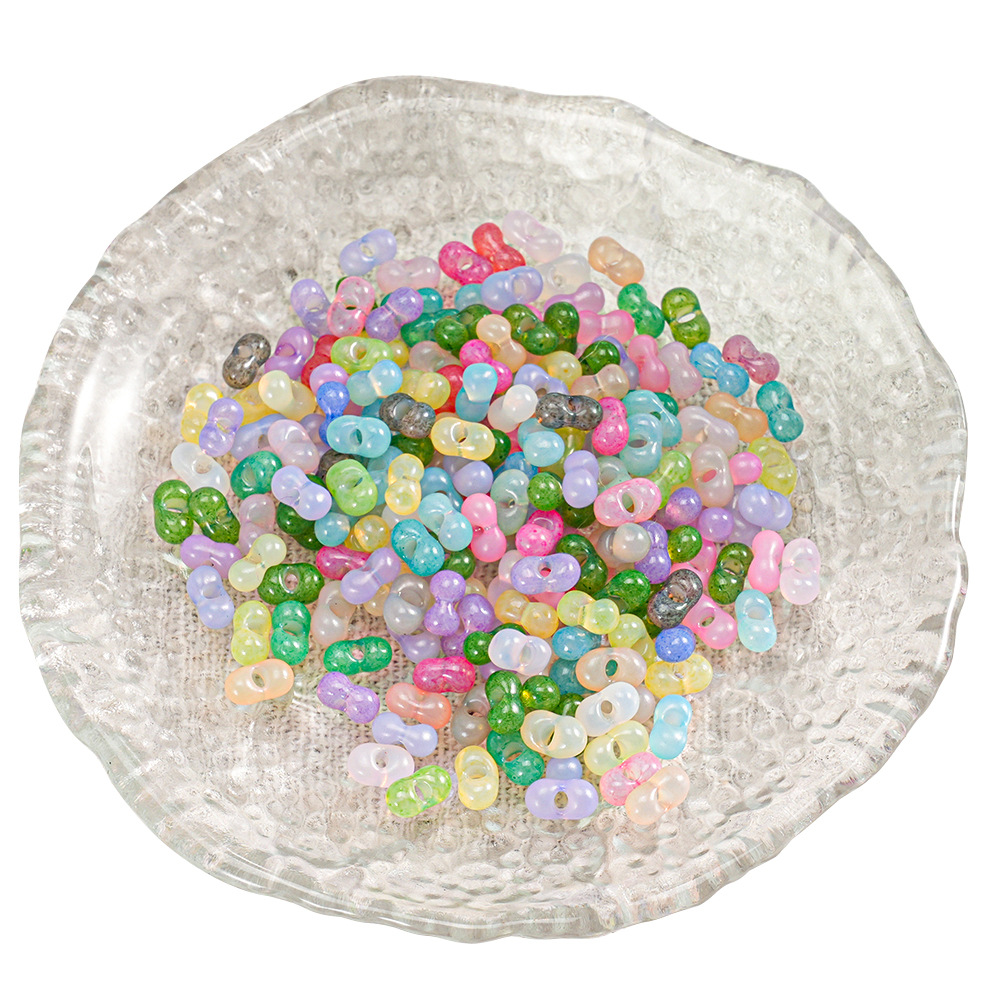 【400 piezas 2 botellas】Cuentas Xiaozi, cuentas sueltas, cuentas para pulseras, material para cuentas, cuentas espaciadoras de 3 mm, accesorios para cadena de teléfono DIY