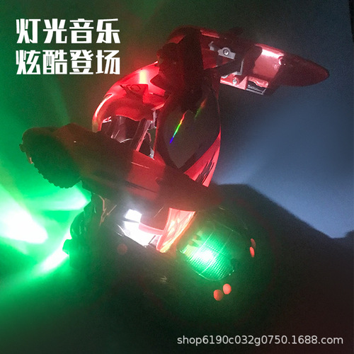 Children's electric cartoon car transforming robot toy light music boy toy car creative new style