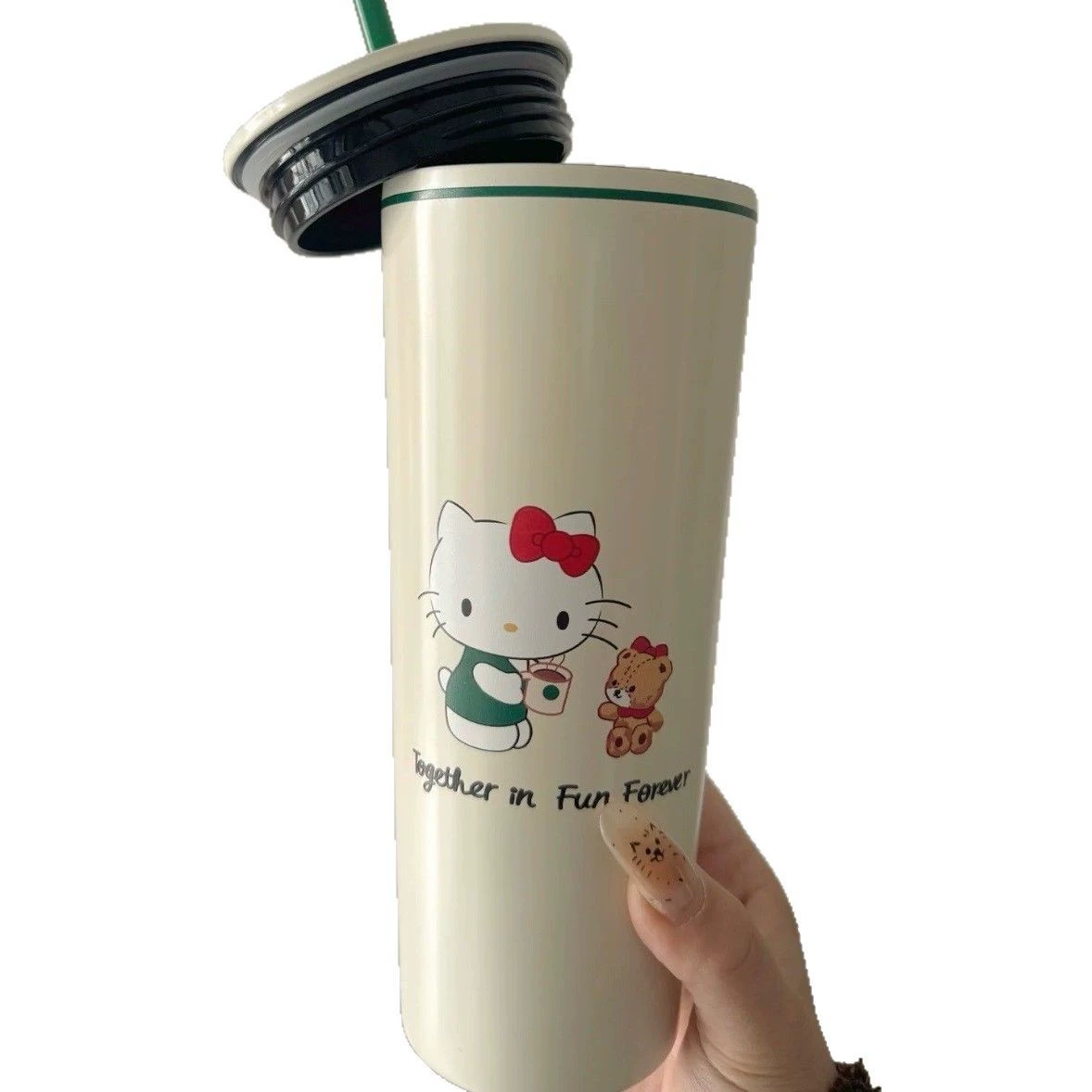 Hello Kitty, мультяшный милый качественный стакан со стеклянной колбой, 2025