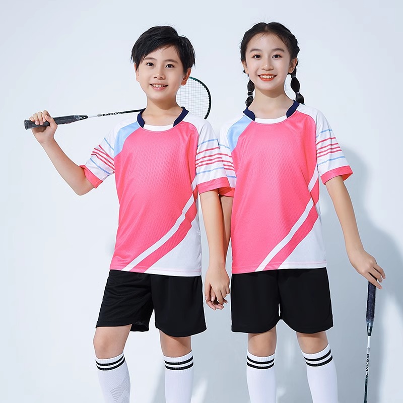 Children's Badminton Clothing suit Boys' Table Tennis Volleyball Tennis Competition Sportswear Female Students' Training Clothing Quick-drying